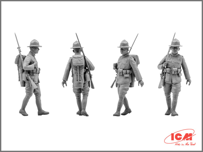 ICM 35689 Plastic model figures kit Scale 1:35 US Infantry (1917) modelling kit