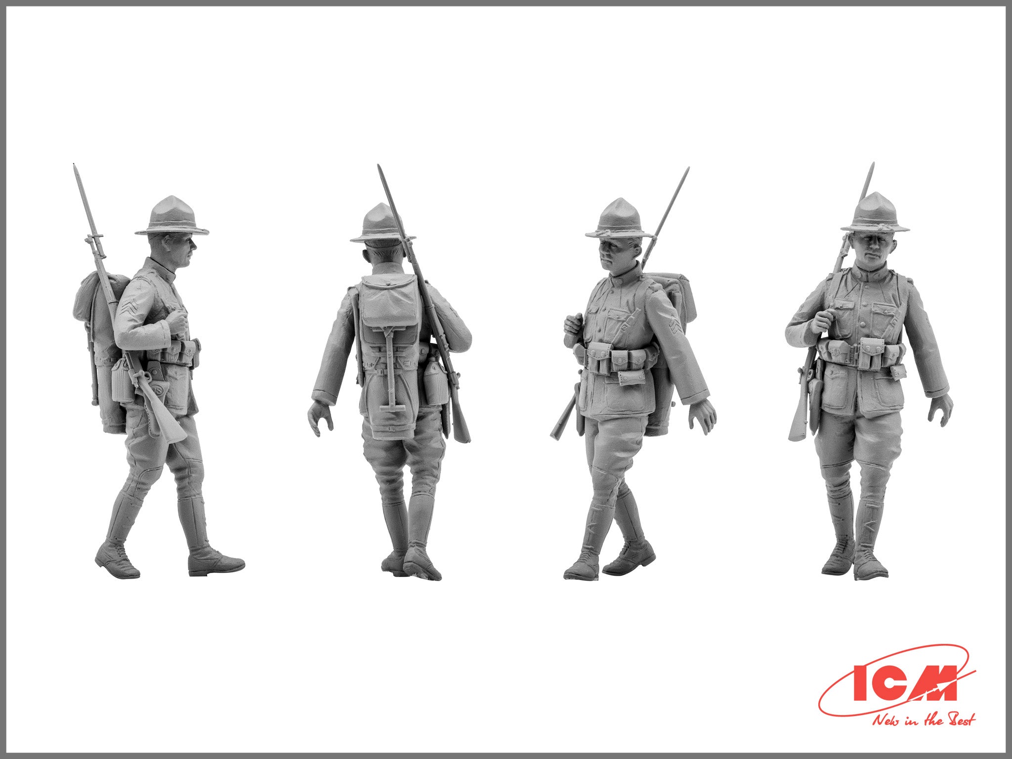 ICM 35689 Plastic model figures kit Scale 1:35 US Infantry (1917) modelling kit