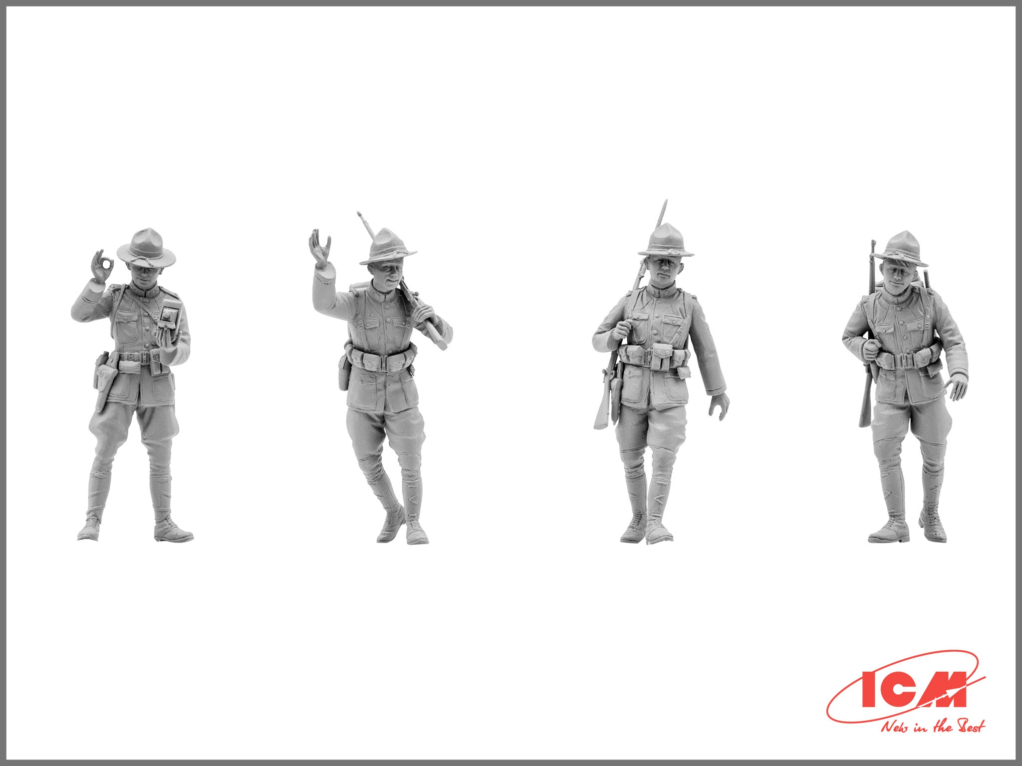 ICM 35689 Plastic model figures kit Scale 1:35 US Infantry (1917) modelling kit