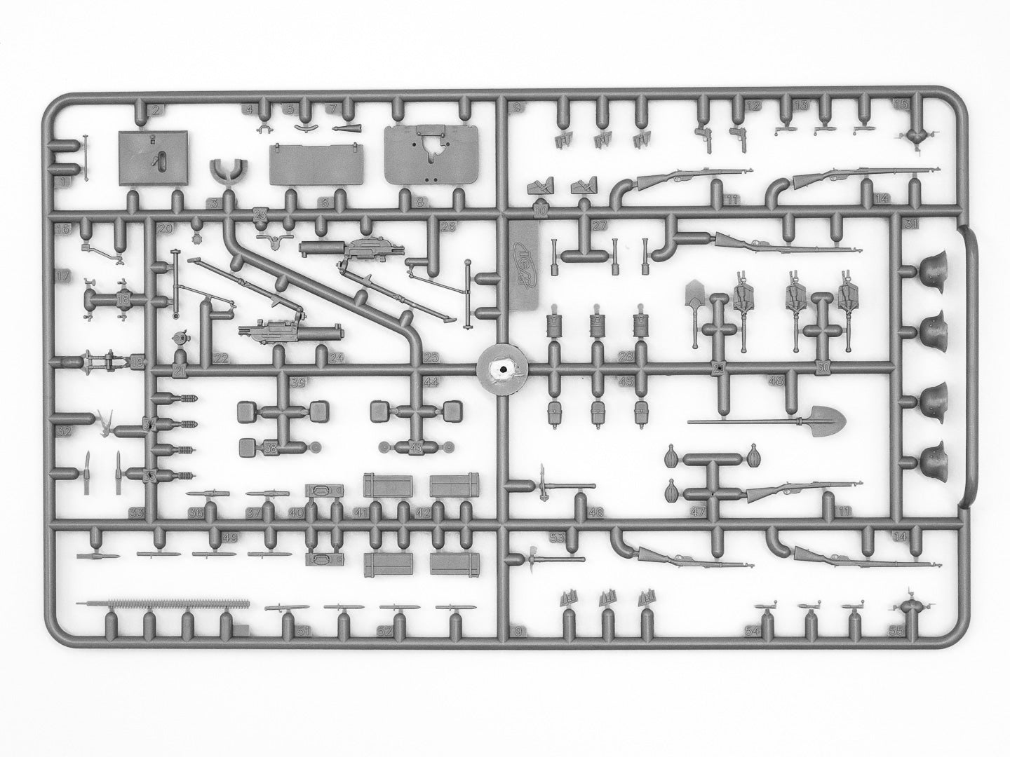 ICM 35697 Plastic model kit 1:35 French Infantry in Gas Masks (1916) (4 figures) | Unassembled Plastic Display Model