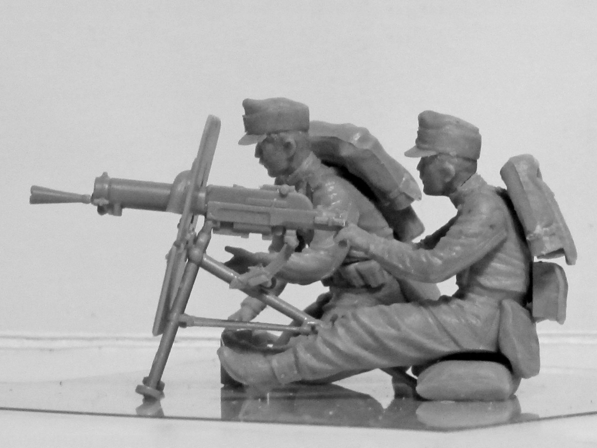 ICM 35697 Plastic model kit 1:35 French Infantry in Gas Masks (1916) (4 figures) | Unassembled Plastic Display Model