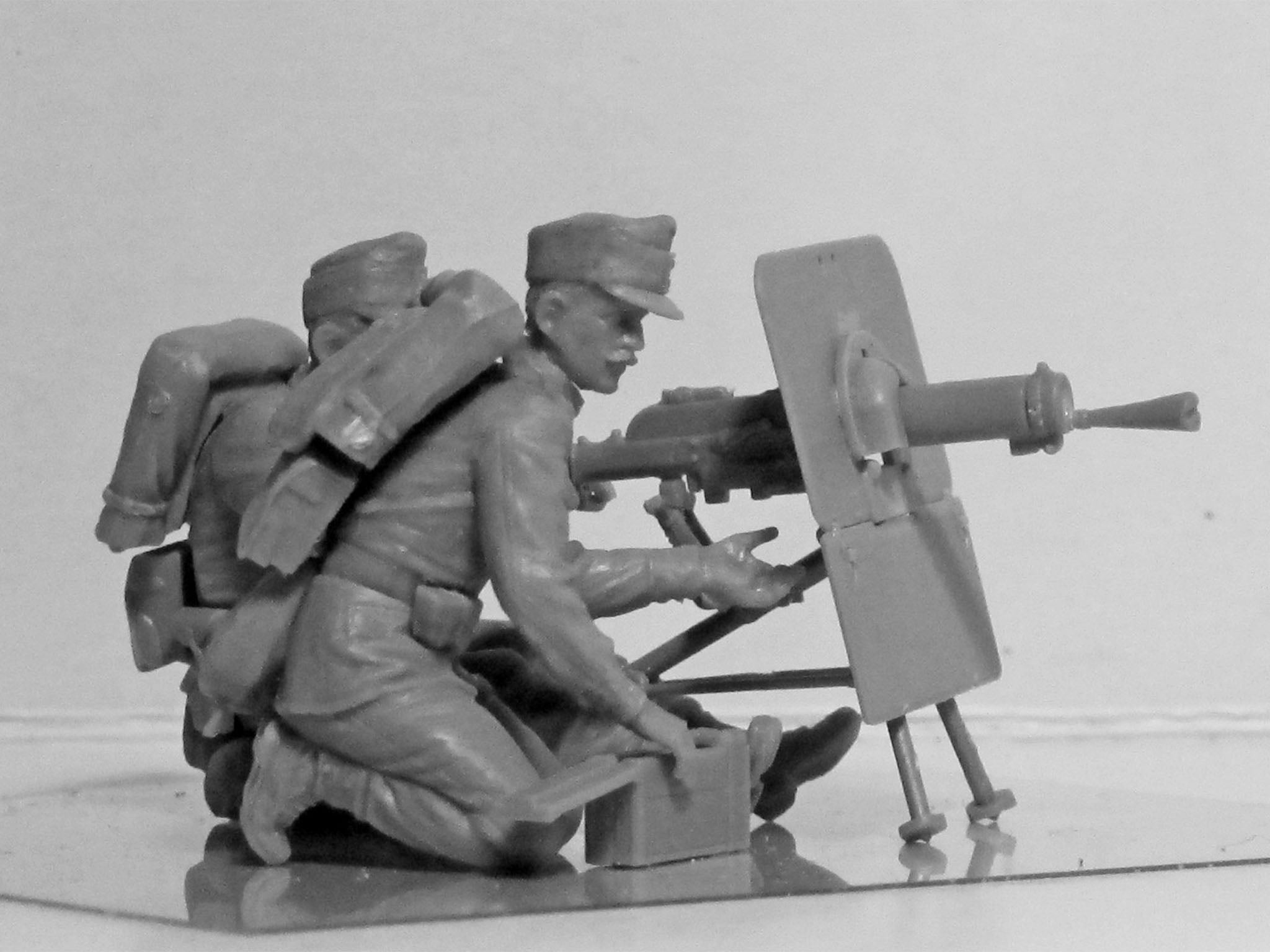 ICM 35697 Plastic model kit 1:35 French Infantry in Gas Masks (1916) (4 figures) | Unassembled Plastic Display Model