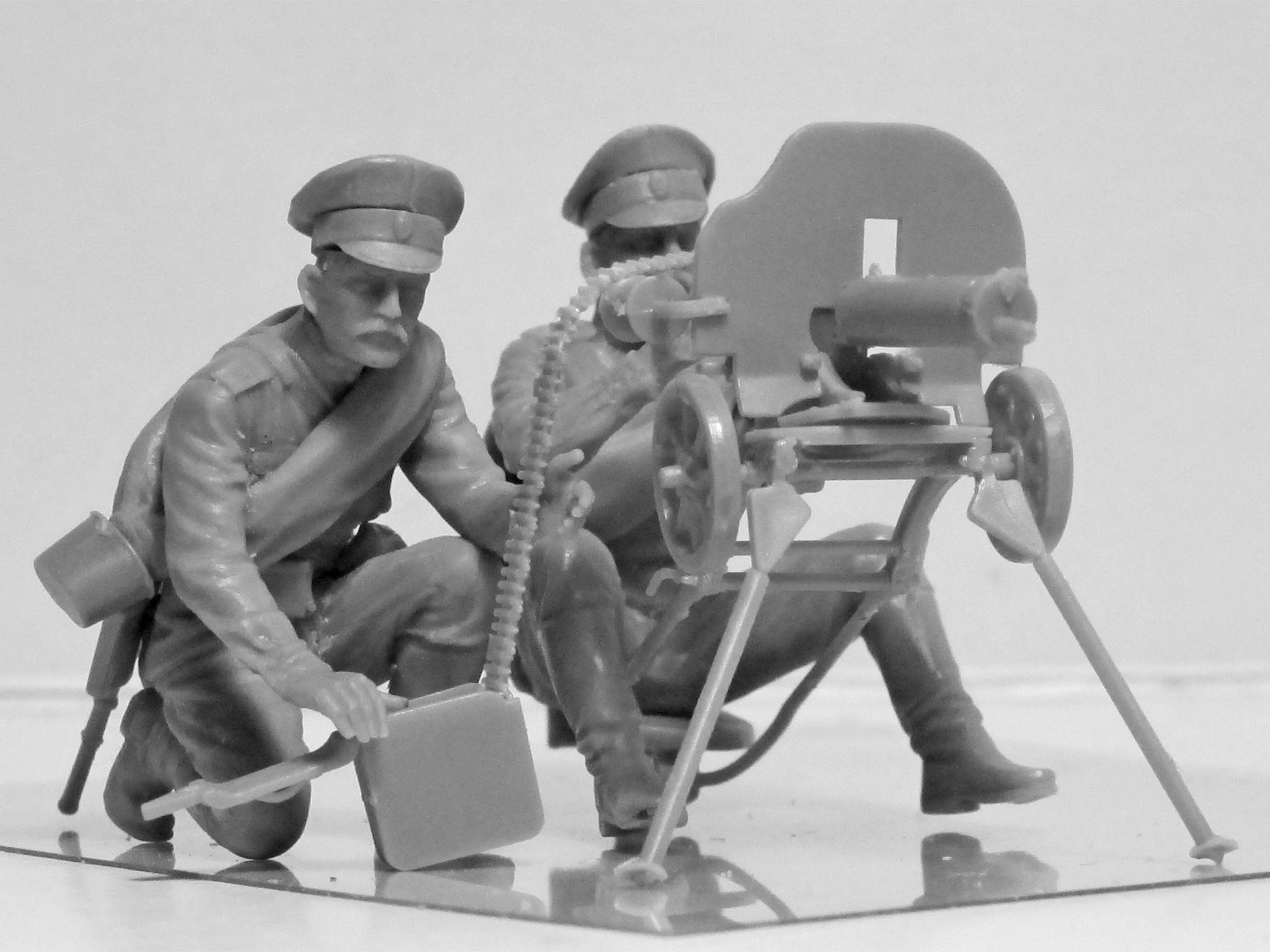 ICM 35698 Plastic model kit figures 1:35 Machine-gun calculation of RIA, WWІ