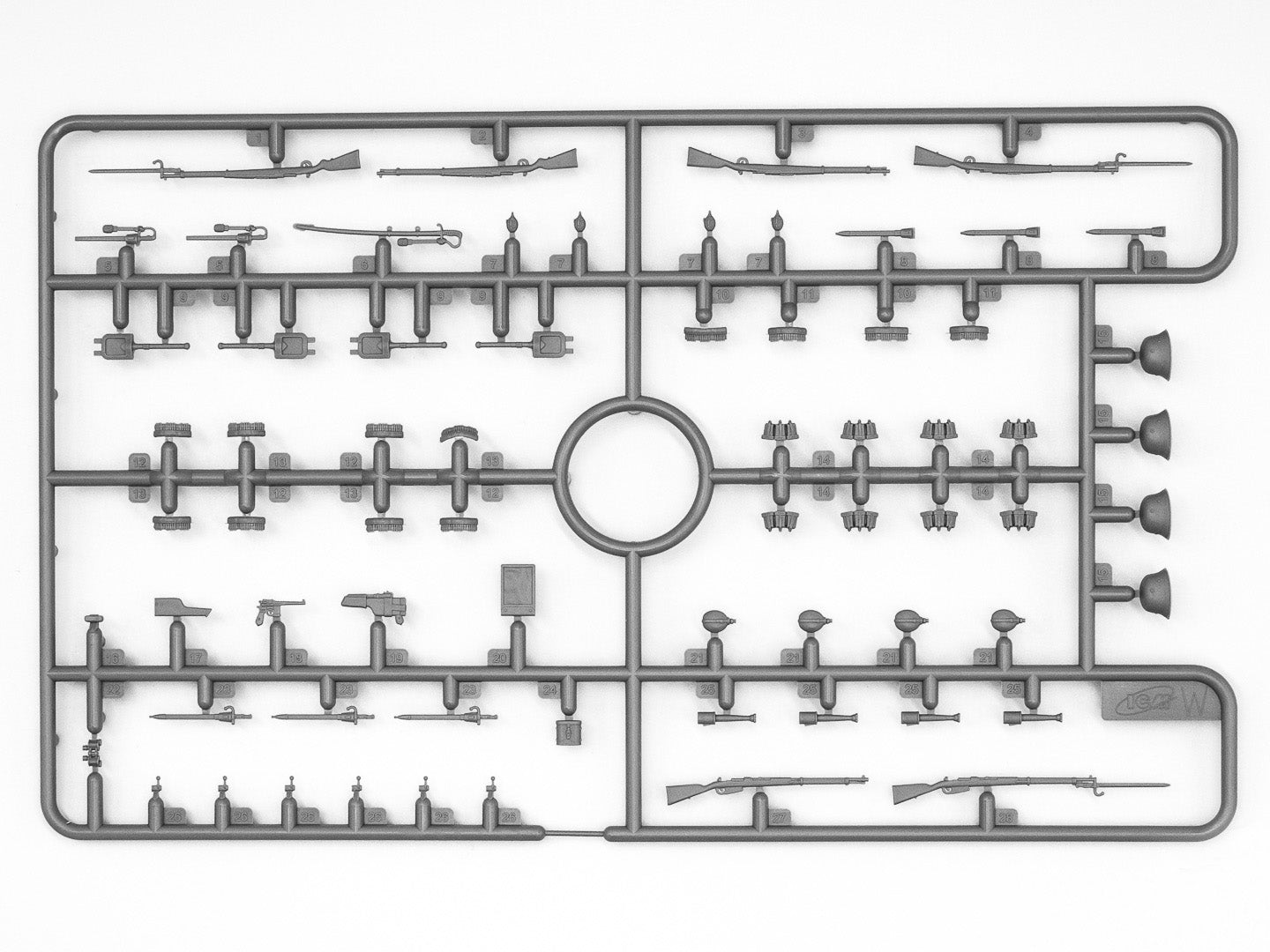 ICM 35699 Plastic model kit Scale 1:35 WWI Turkich Infantry Weapons & Equipment