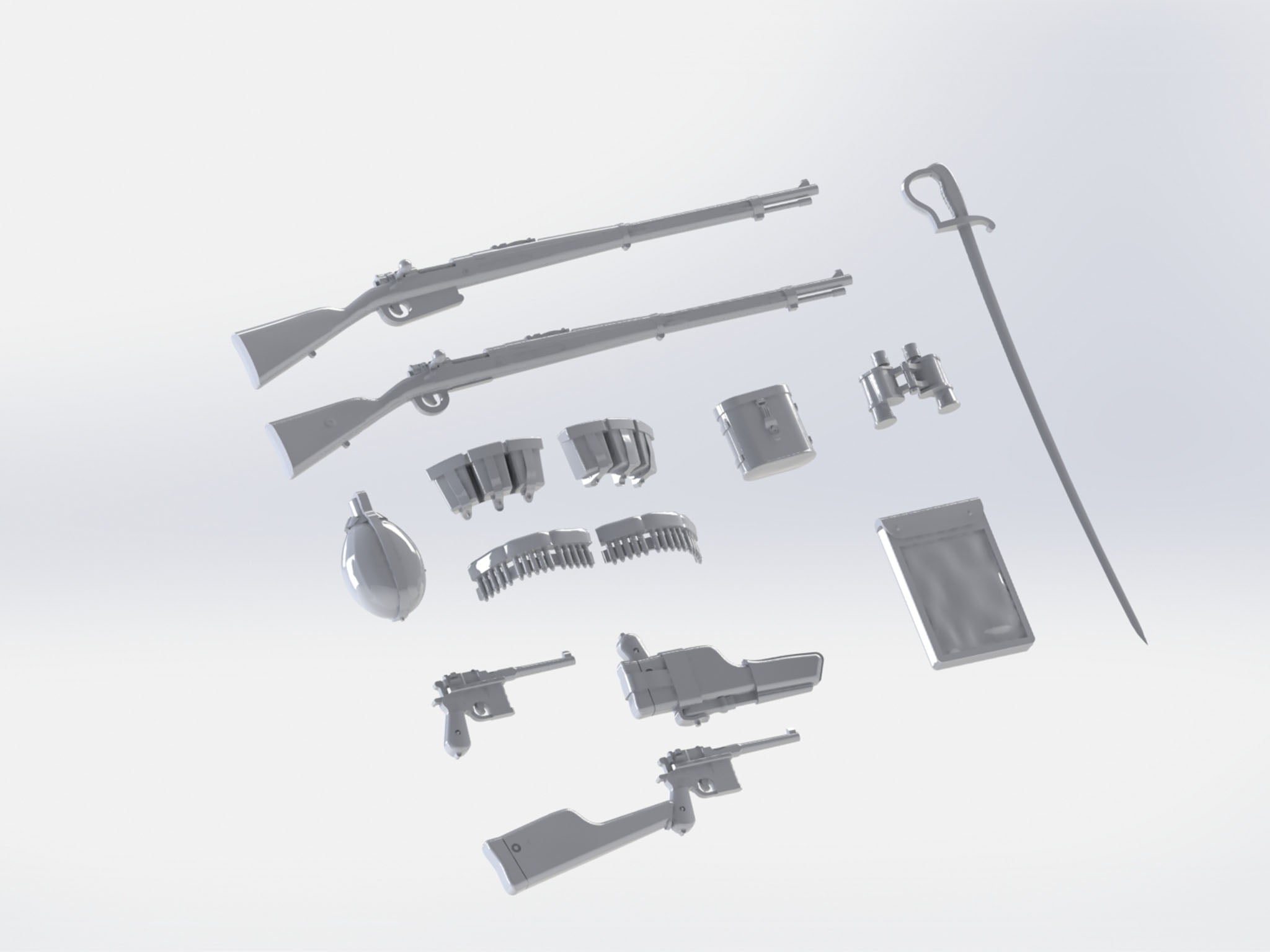 ICM 35699 Plastic model kit Scale 1:35 WWI Turkich Infantry Weapons & Equipment