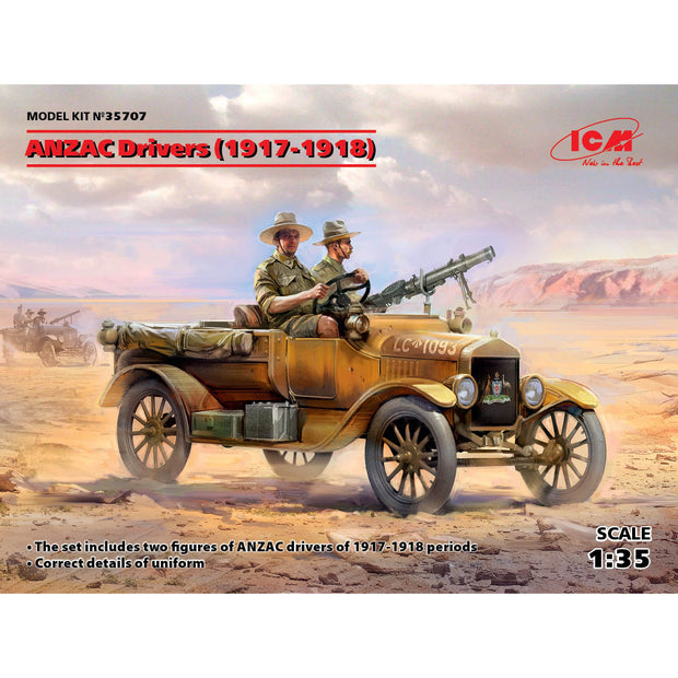 ICM 35707 Plastic model kit 1:35 ANZAC Drivers 1917-1918 modelling plastic kits