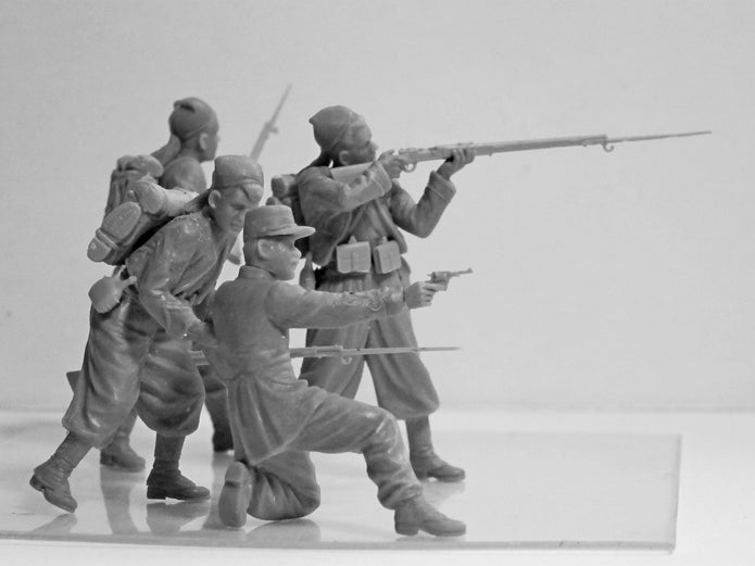 ICM 35709 Plastic model kit figures Scale 1:35 French Zouaves (1914) (4 figures)