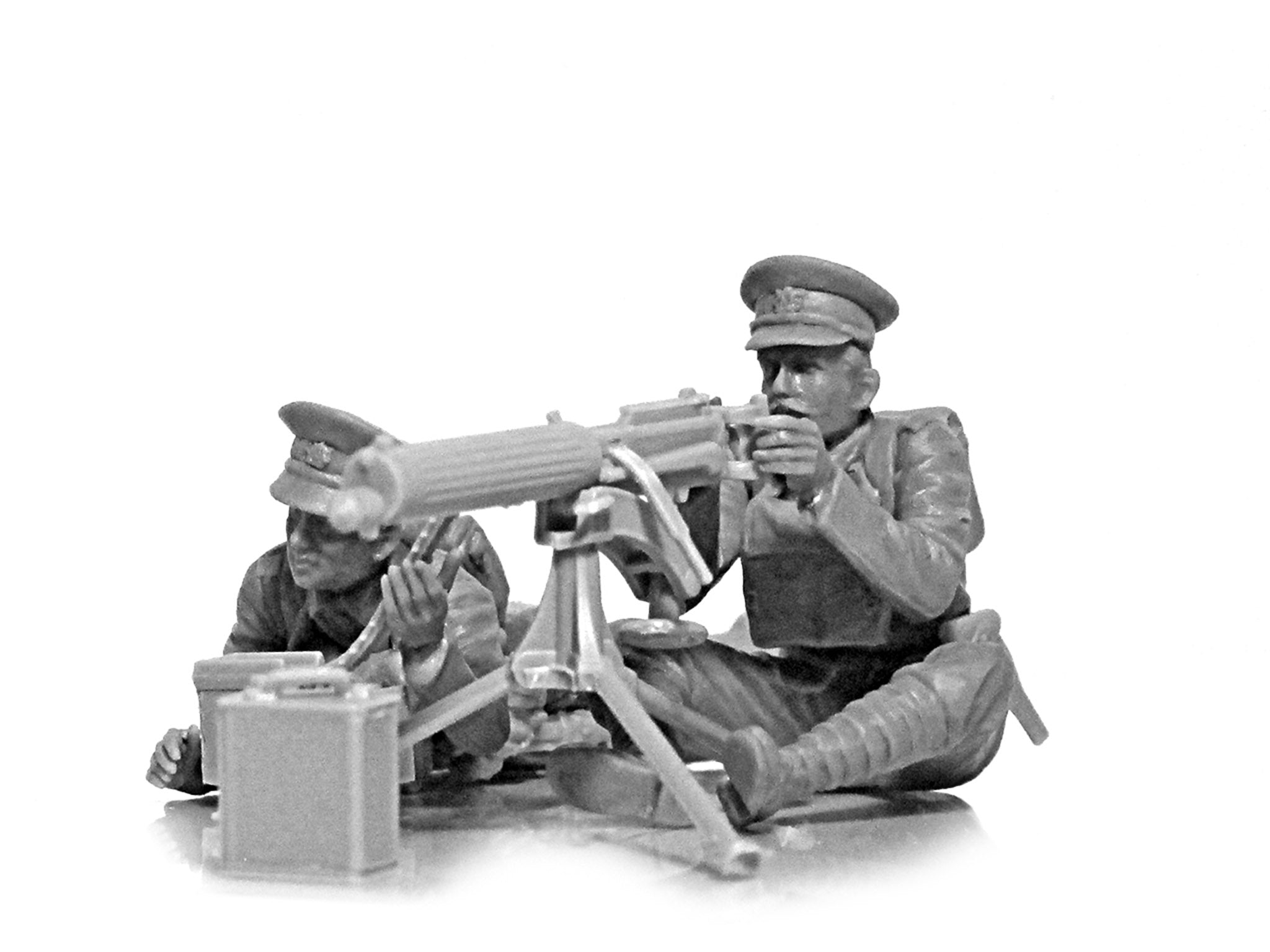 WWI British Vickers MG Crew
Vickers MG & 2 figures Scale 1:35 ICM35713 Plastic Model Figures Kit