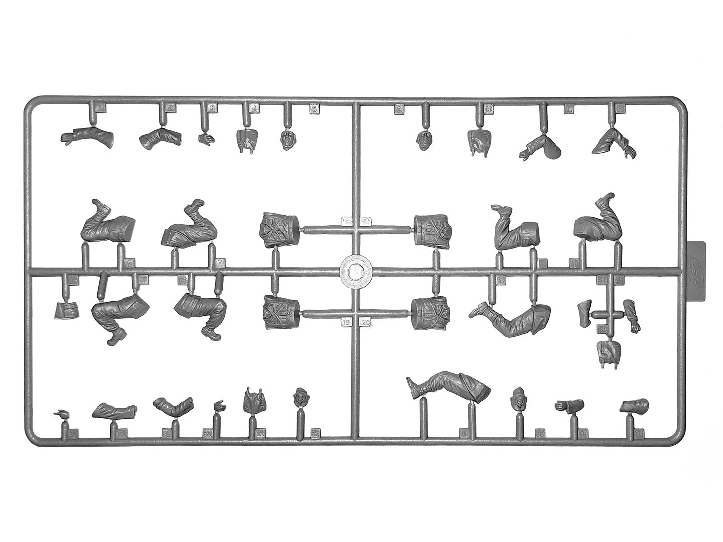 ICM 35715 figures 1:35 WW2 German mortar GrW 34 with Crew (mortar and 4 figures)