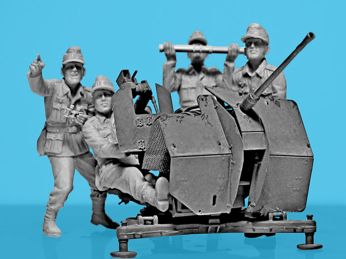 2 cm Flak 38 with Crew Scale 1:35 ICM35718 Plastic Model Figures Kit