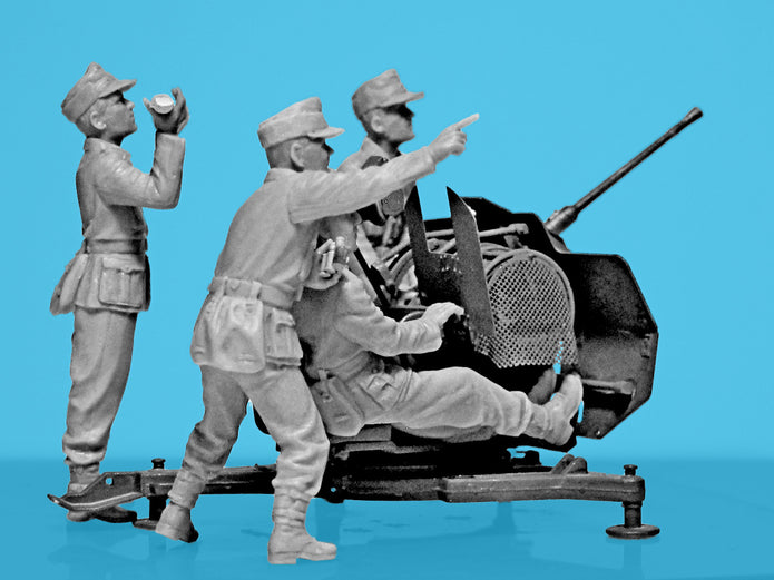2 cm Flak 38 with Crew Scale 1:35 ICM35718 Plastic Model Figures Kit