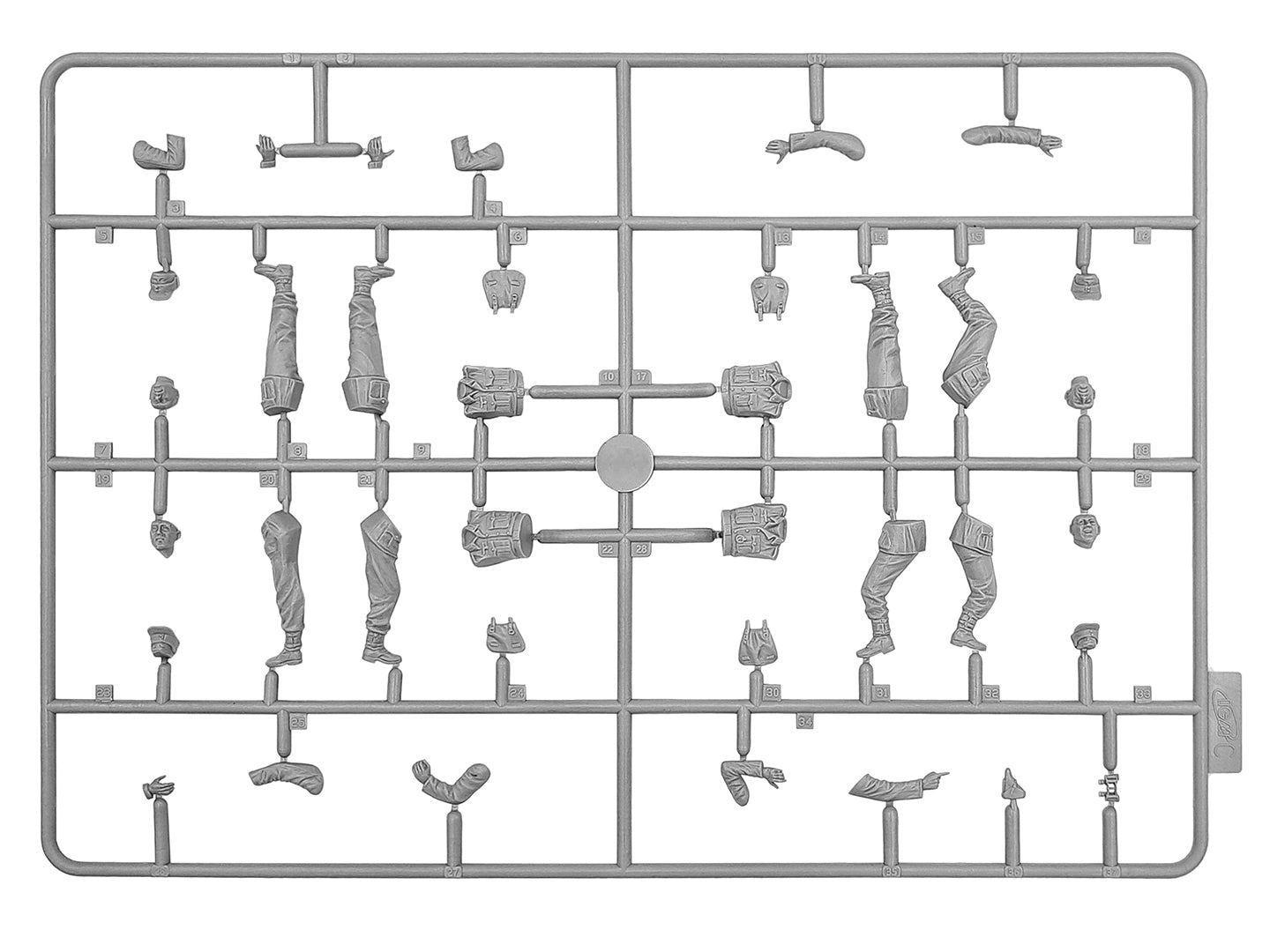2 cm Flak 38 with Crew Scale 1:35 ICM35718 Plastic Model Figures Kit