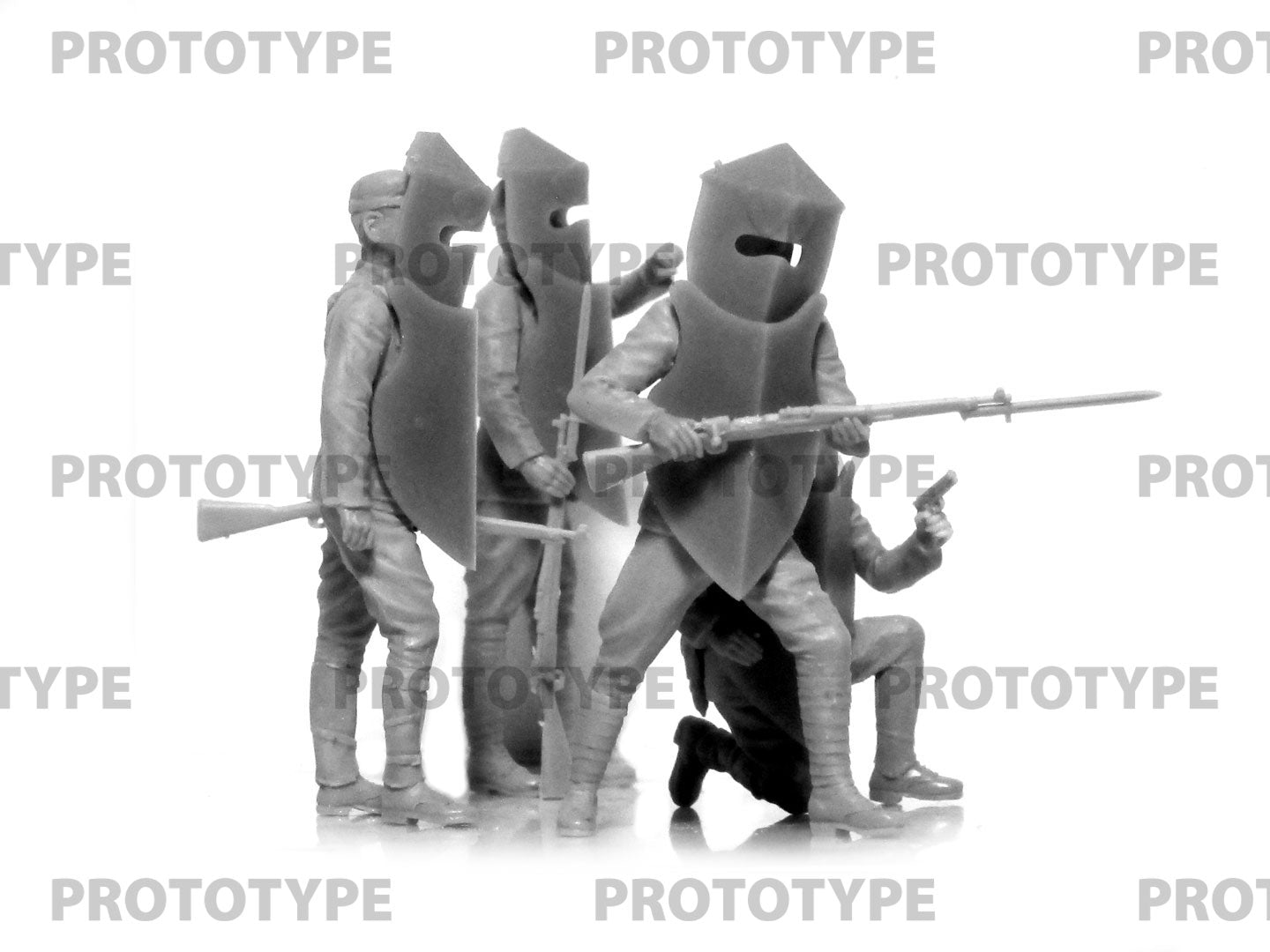 ICM 35720 Plastic model kit figures Scale 1:35 Brewster Body Shield US Infantry