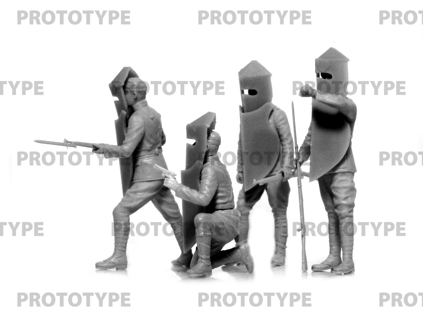 ICM 35720 Plastic model kit figures Scale 1:35 Brewster Body Shield US Infantry