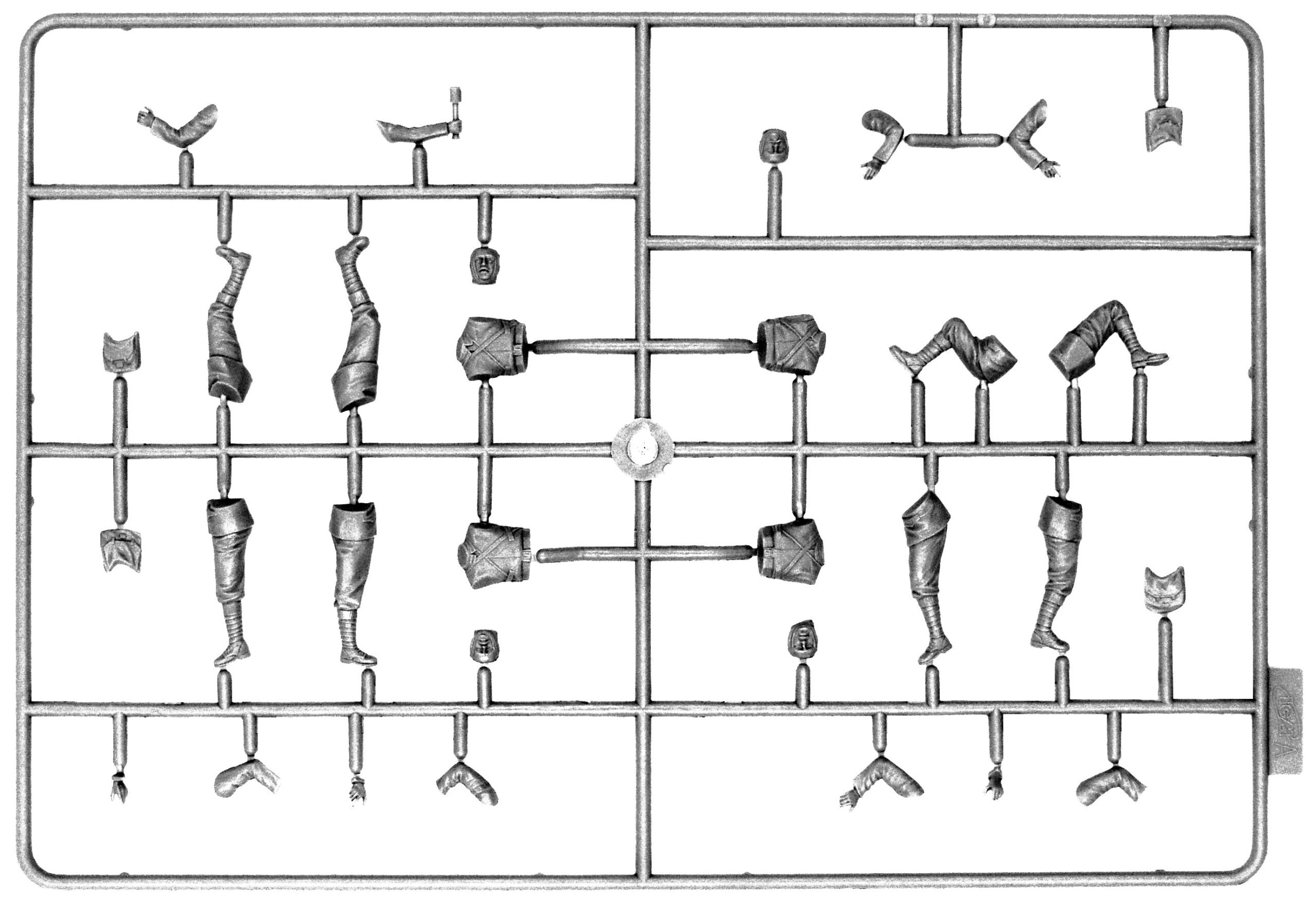 ICM 35721 Plastic model kit figures Scale 1:35 Italian infantry in armor WWI