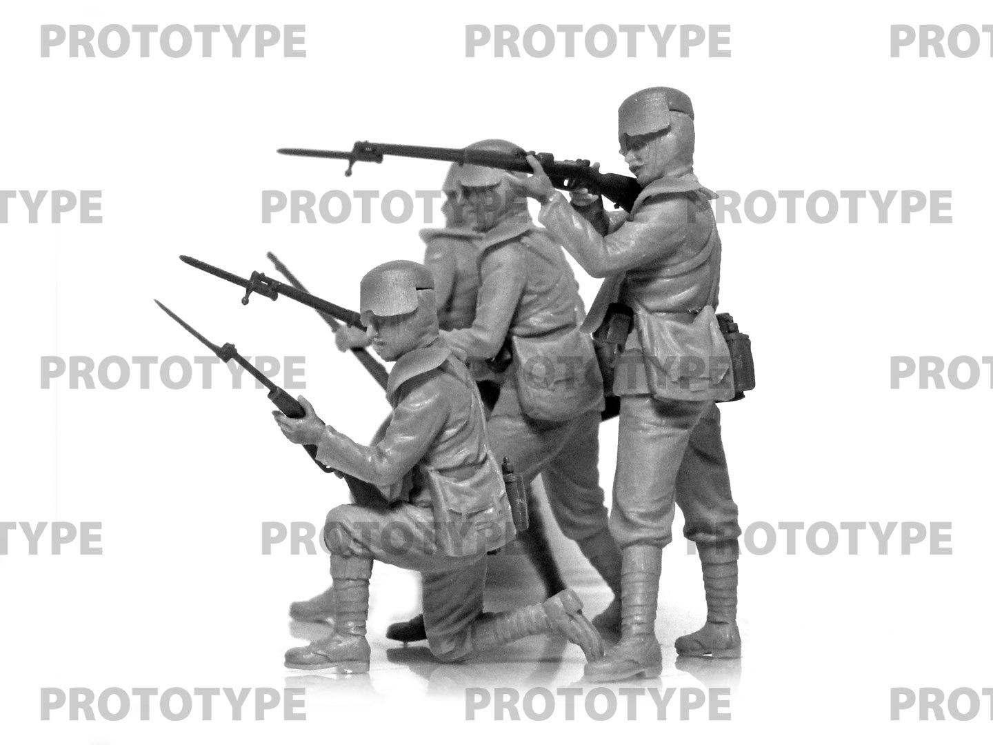 ICM 35721 Plastic model kit figures Scale 1:35 Italian infantry in armor WWI