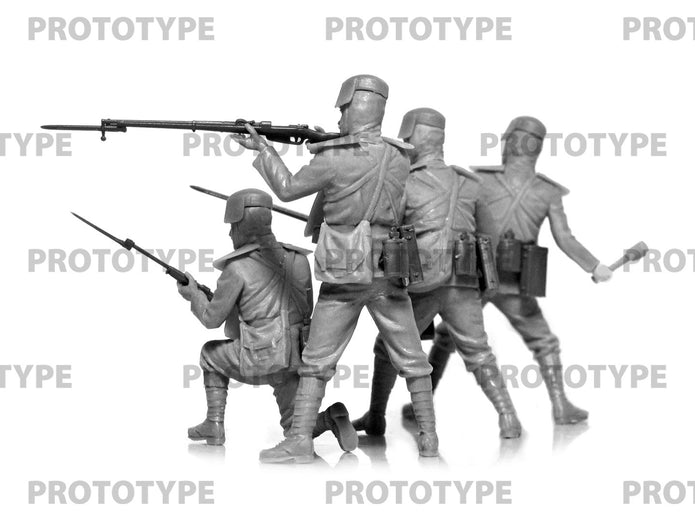 ICM 35721 Plastic model kit figures Scale 1:35 Italian infantry in armor WWI