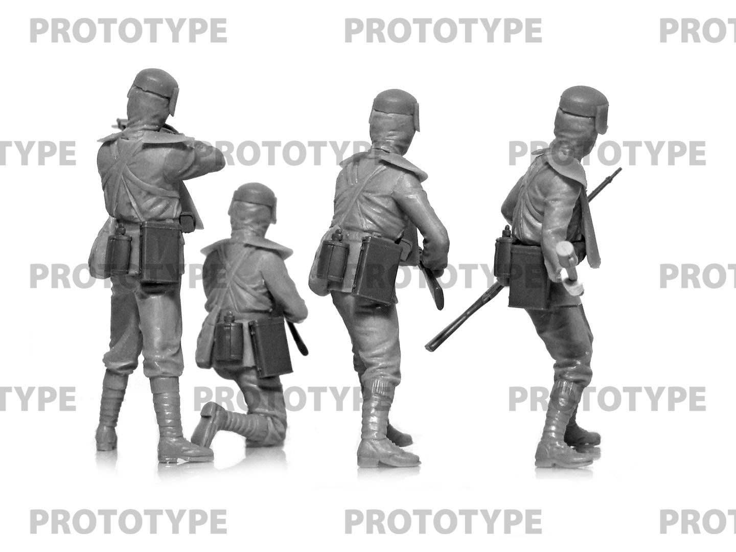 ICM 35721 Plastic model kit figures Scale 1:35 Italian infantry in armor WWI