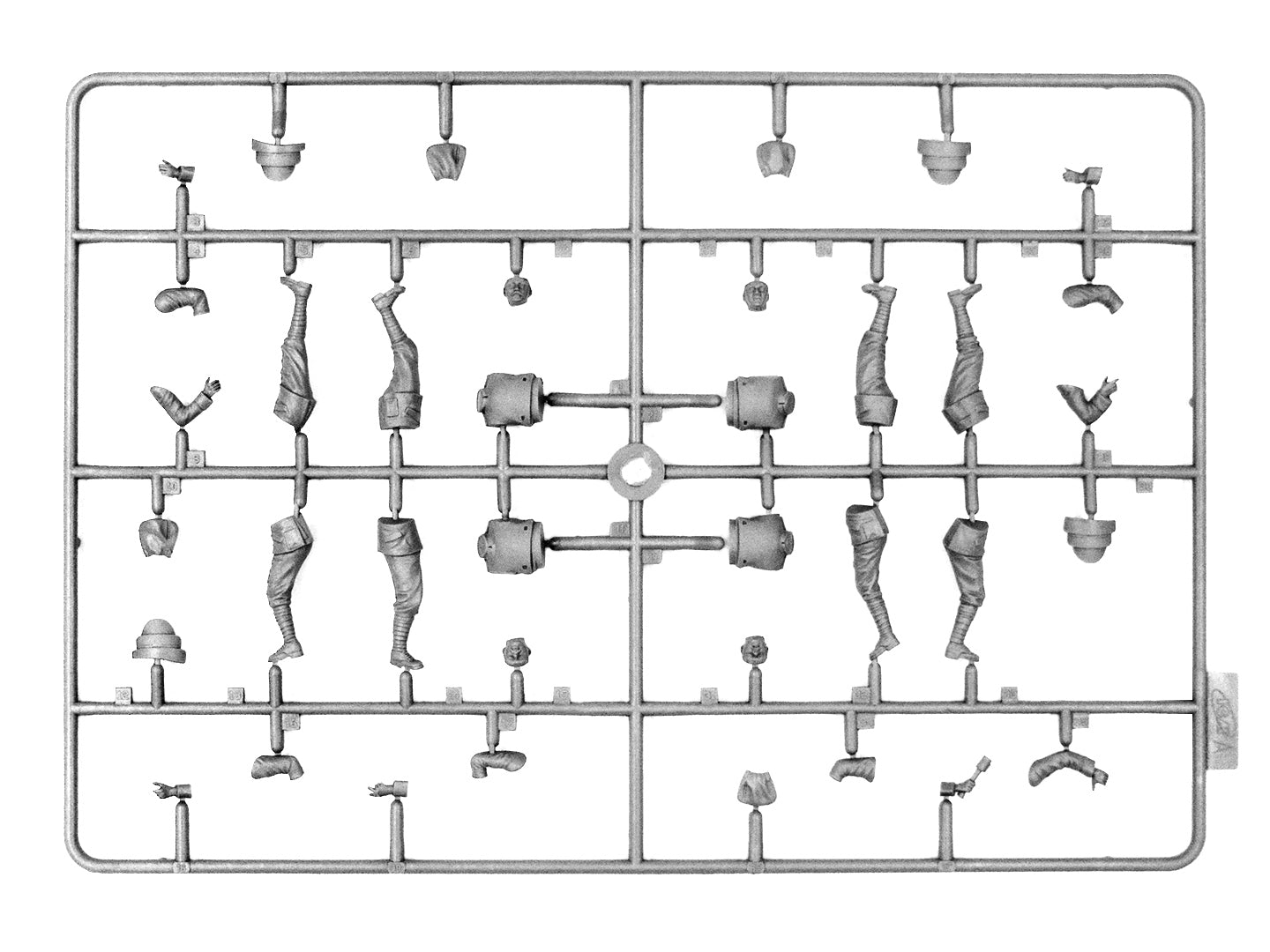 ICM 35722 Plastic model kit figures Scale 1:35 WWI German Infantry in armor