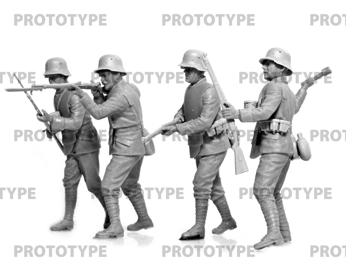 ICM 35722 Plastic model kit figures Scale 1:35 WWI German Infantry in armor