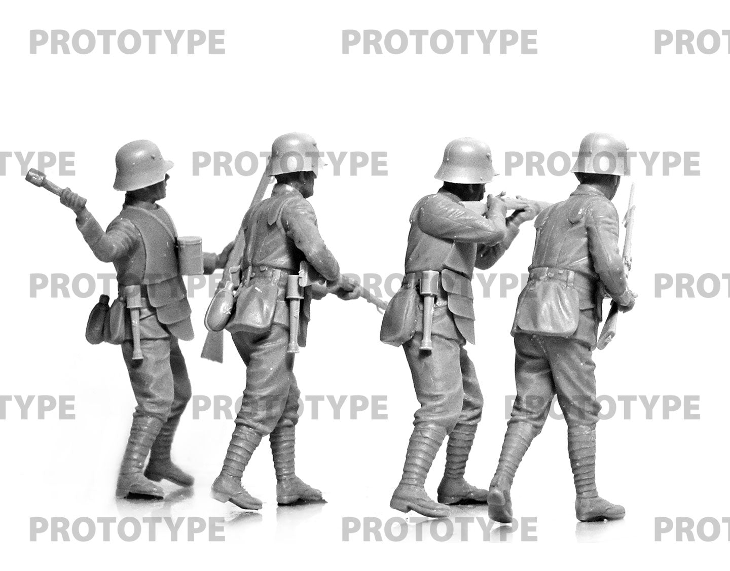 ICM 35722 Plastic model kit figures Scale 1:35 WWI German Infantry in armor