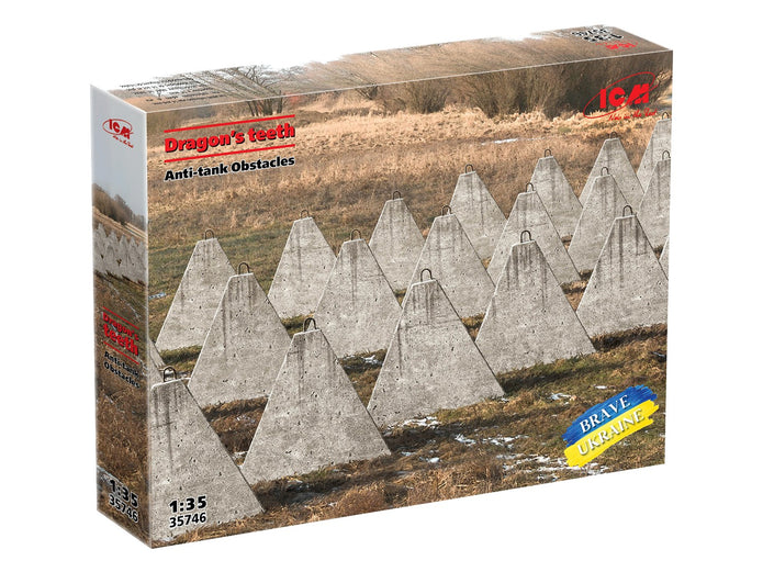 ’Dragon’s teeth’. Аnti-tank Obstacles Scale 1:35 ICM35746 Plastic Model Diorama Kit