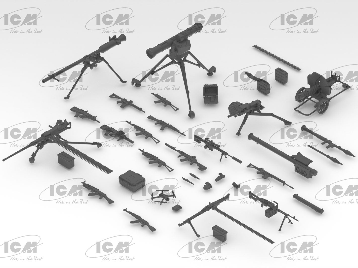 Infantry weapons and chevrons. Armed Forces of Ukraine Scale Model 1:35 ICM35749