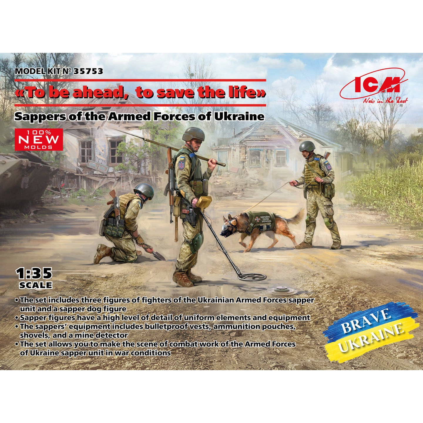 ICM 35753 Scale 1:35 “To be ahead to save life” Sappers Armed Forces of Ukraine