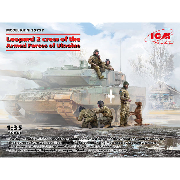 Leopard 2 crew of the Armed Forces of Ukraine Scale Model Kit 1:35 ICM 35757