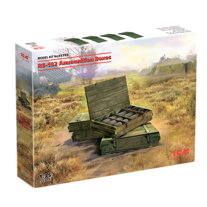 ICM 35795 Plastic model kit Scale 1:35 RS-132 Ammunition Boxes - kits models