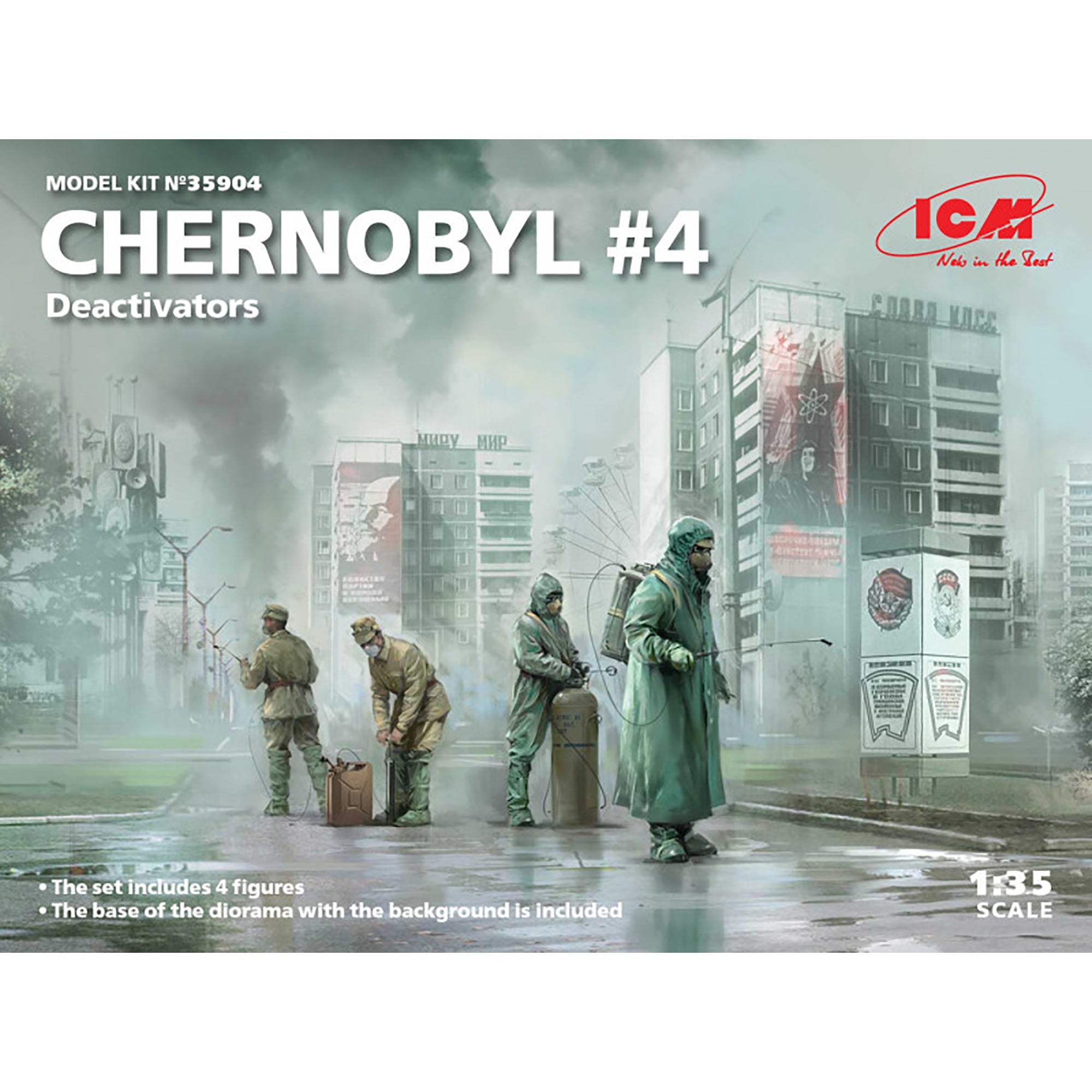 ICM 35904 Plastic model figures kit 1:35 Chernobyl #4 Deactivators (4 figures)