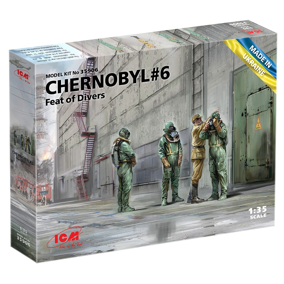 ICM 35906 Scale figures 1:35 Chornobyl #6 Feat of Divers Plastic model kit
