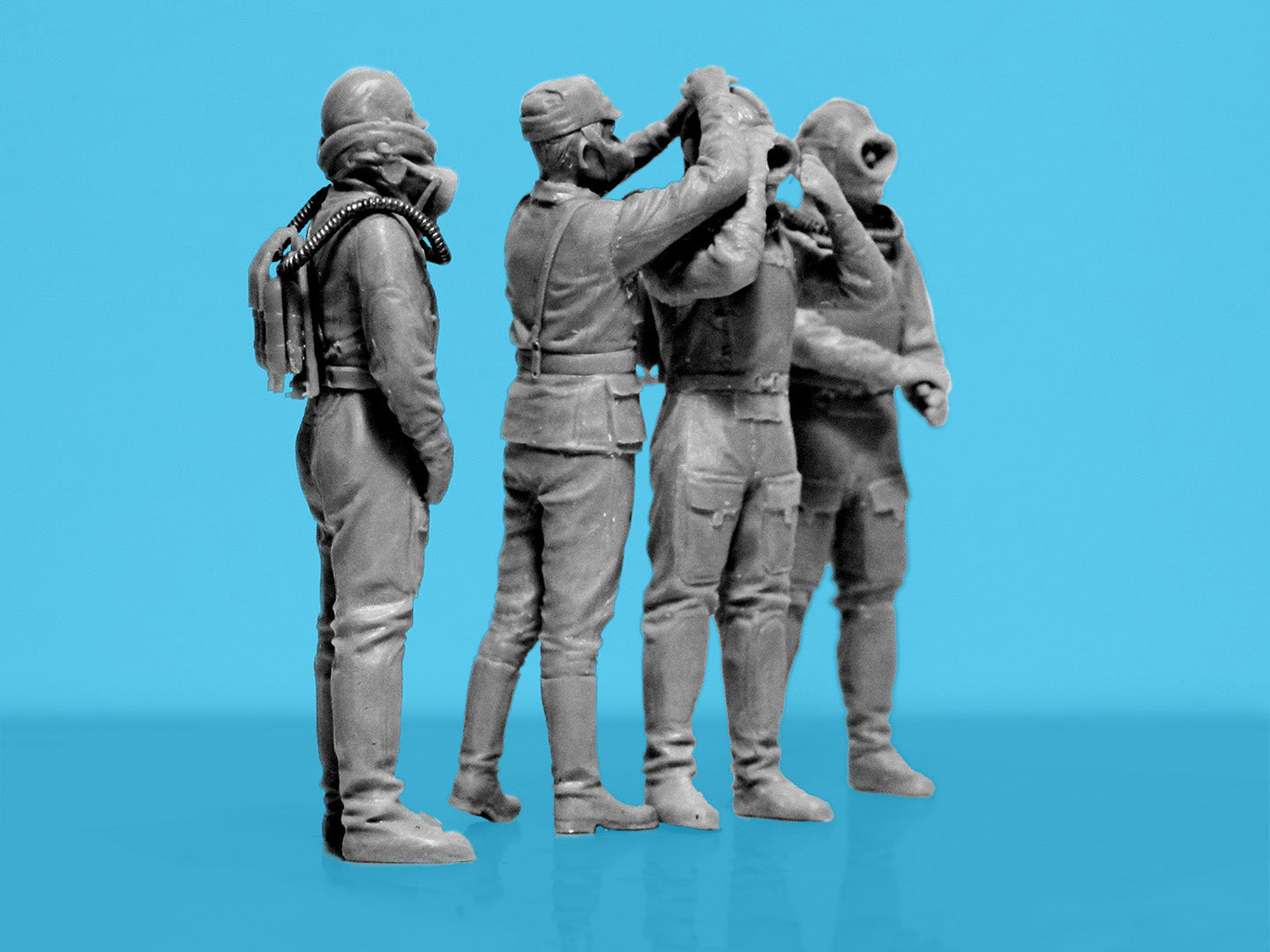 ICM 35906 Scale figures 1:35 Chornobyl #6 Feat of Divers Plastic model kit