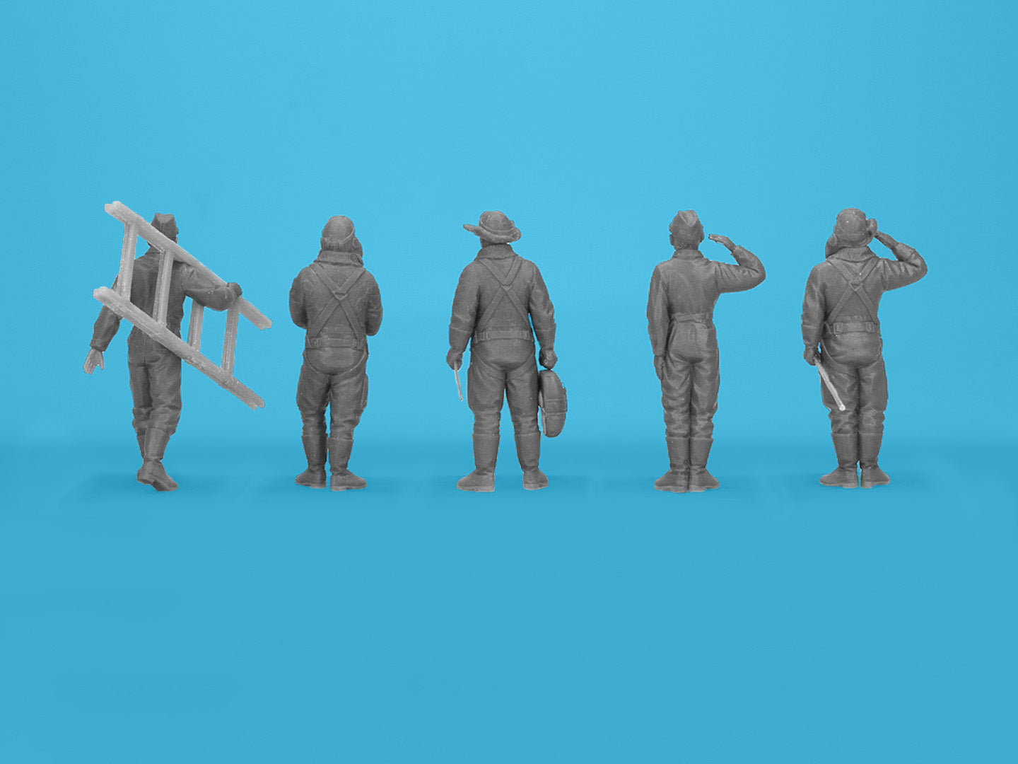 Japanese pilots and Ground Personnel WWII 1:48 Plastic Figures Kit ICM 48053