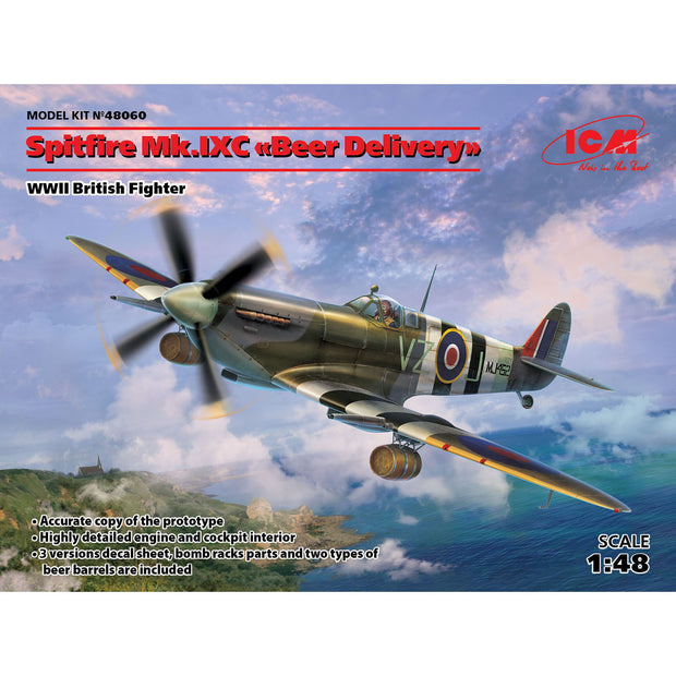 ICM 48060 model kit 1:48 Spitfire Mk.IXC "Beer Delivery" WWII British Fighter