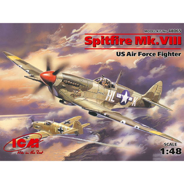 ICM 48065 Plastic model aircraft Scale 1:48 Spitfire Mk.VIII WWII USAF fighter