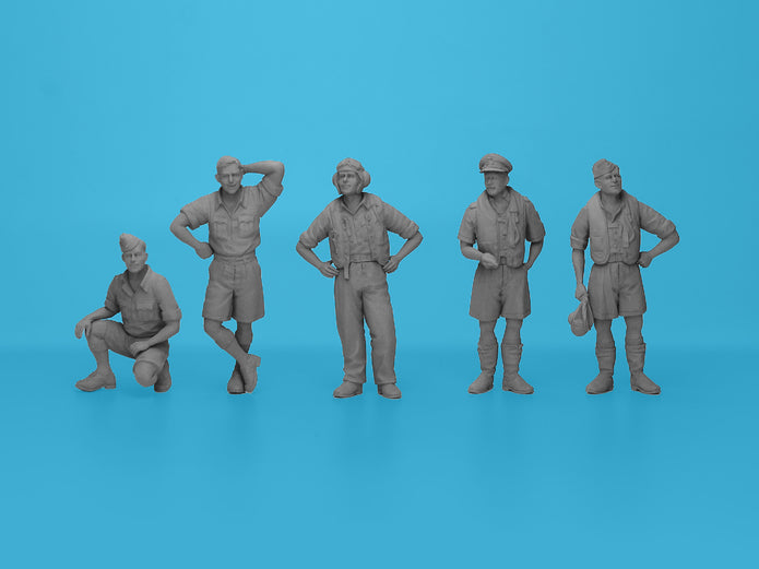 RAF Pilots in Tropical Uniforms (1941-1945) 1:48 ICM 48080 - Plastic Figures Kit