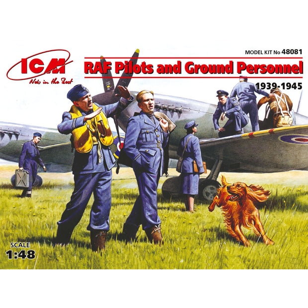 ICM 48081 Plastic model kit Scale 1:48 WWII RAF pilots and ground personnel