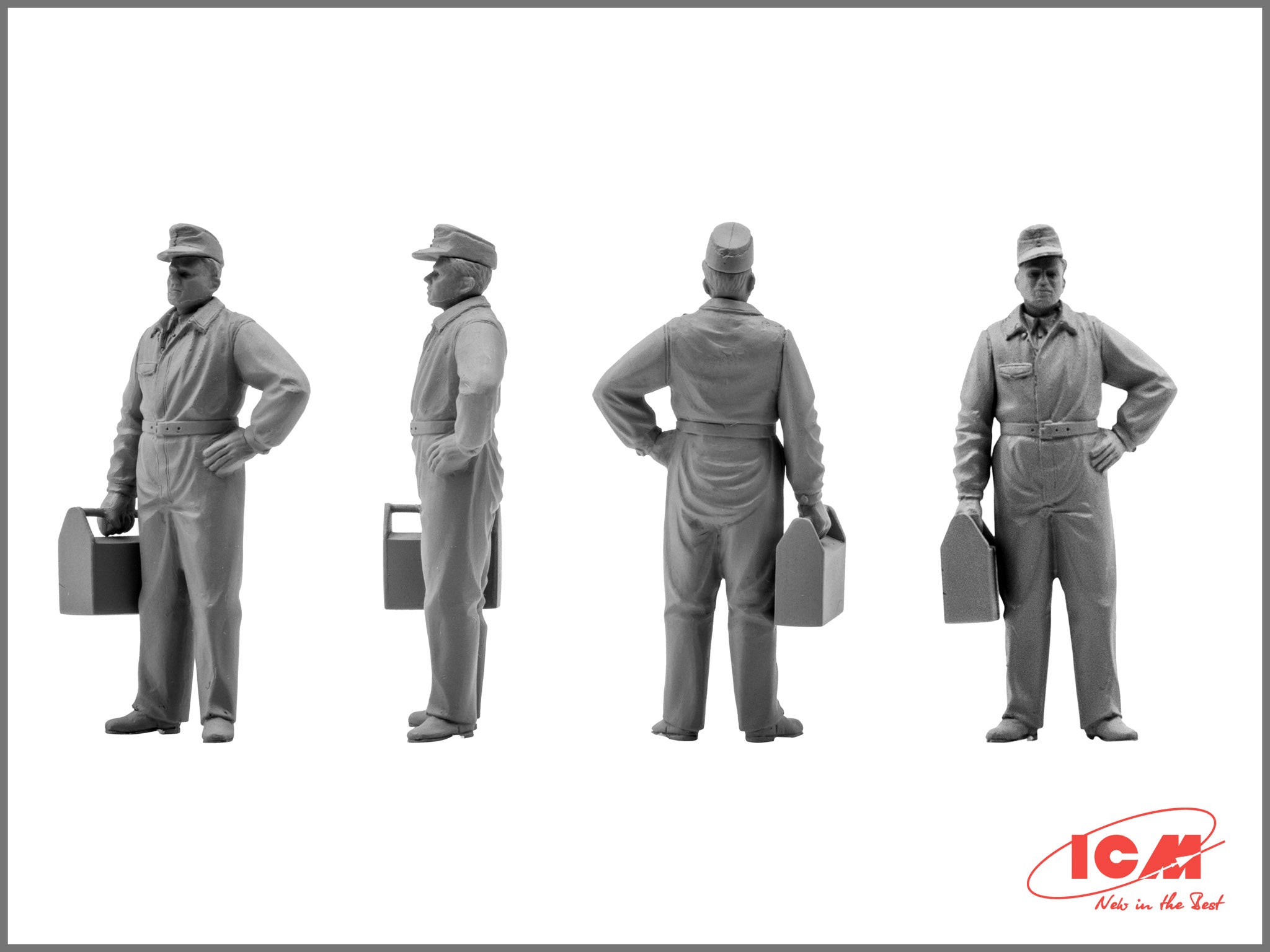 ICM 48082 Plastic model kit 1:48 WWII German Luftwaffe Pilots + Ground Personnel