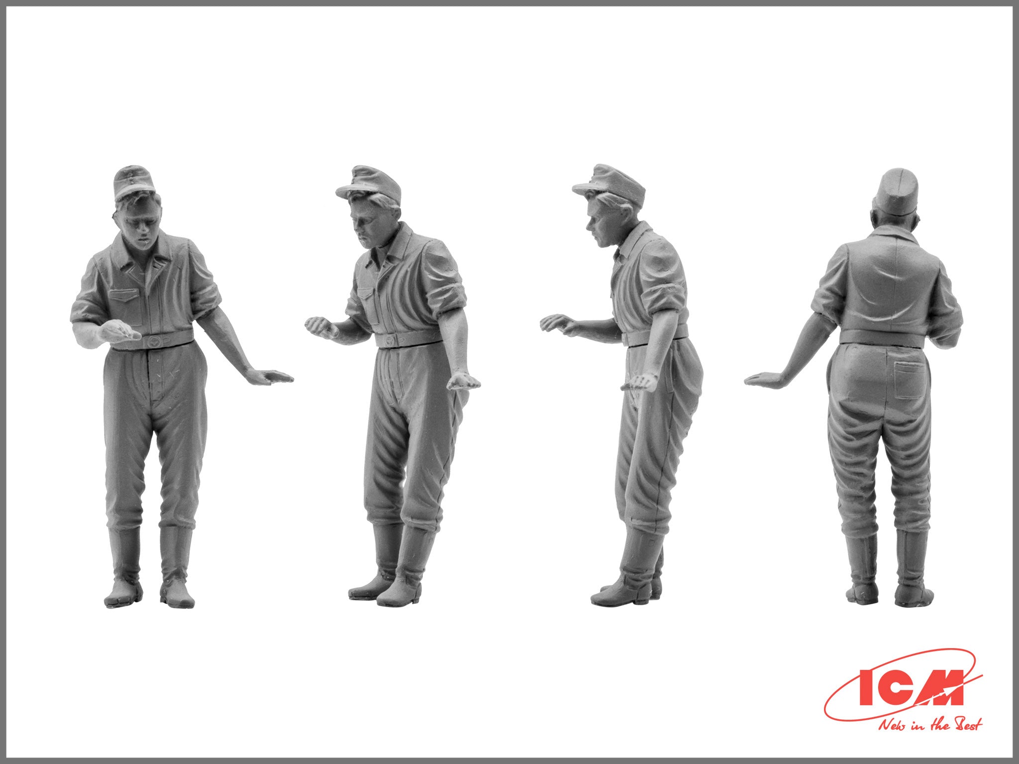 ICM 48082 Plastic model kit 1:48 WWII German Luftwaffe Pilots + Ground Personnel