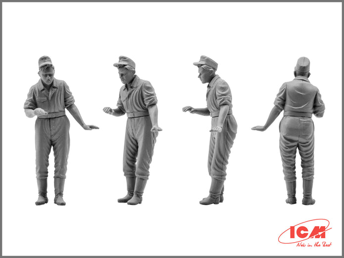 ICM 48082 Plastic model kit 1:48 WWII German Luftwaffe Pilots + Ground Personnel