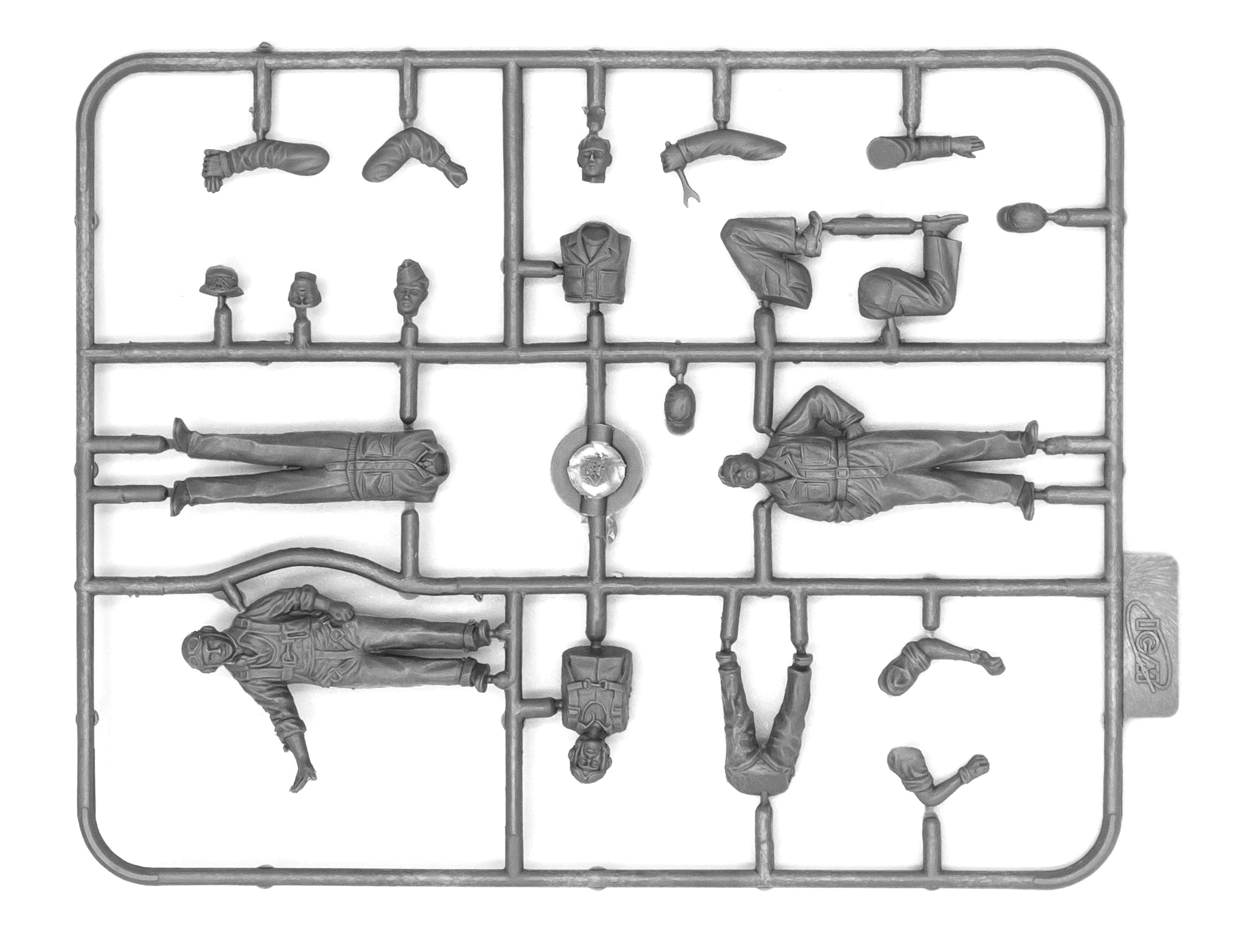 ICM 48083 Plastic model kit 1:48 WWII US Pilots and Technics model kits plastic