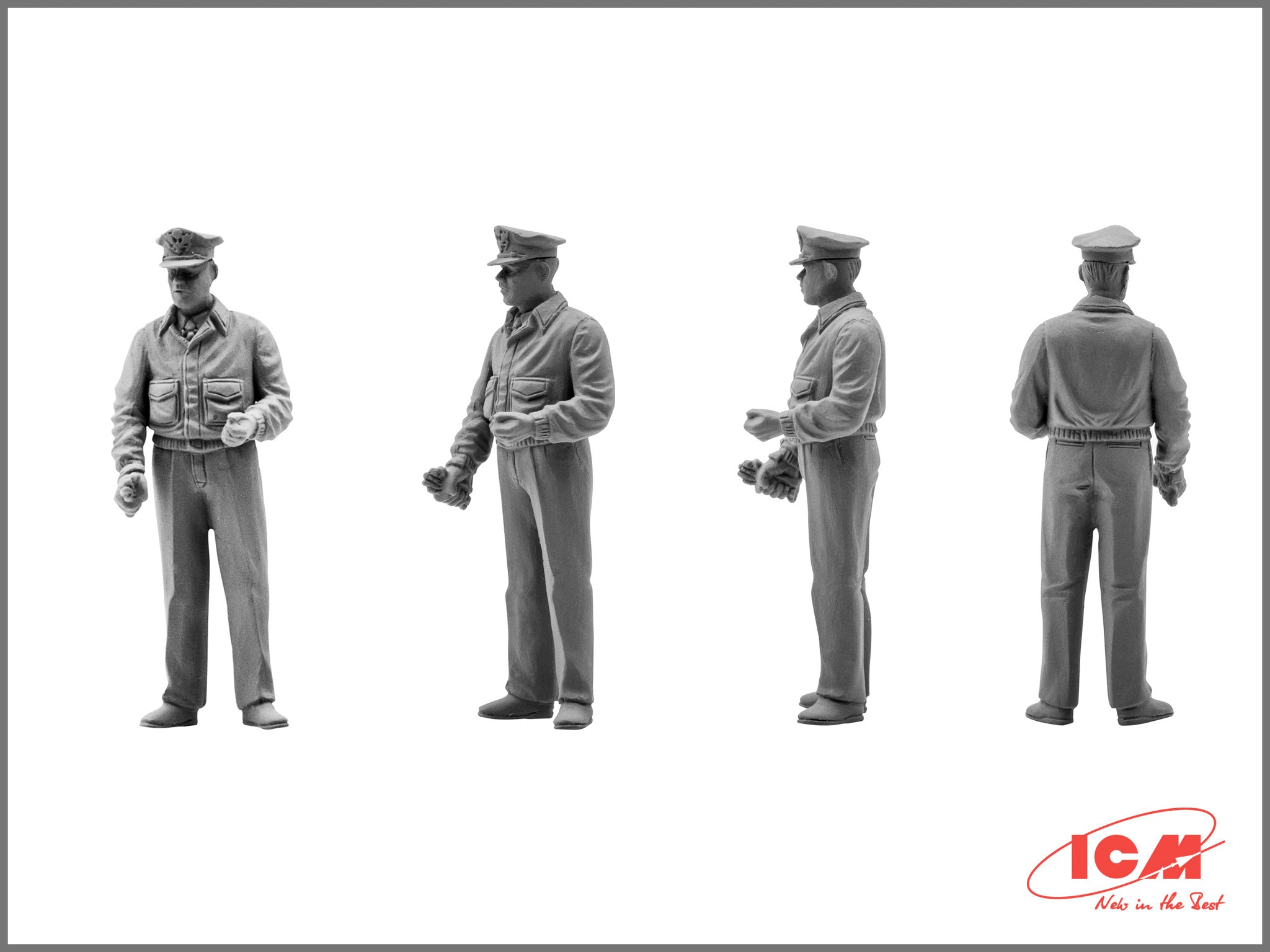 ICM 48083 Plastic model kit 1:48 WWII US Pilots and Technics model kits plastic