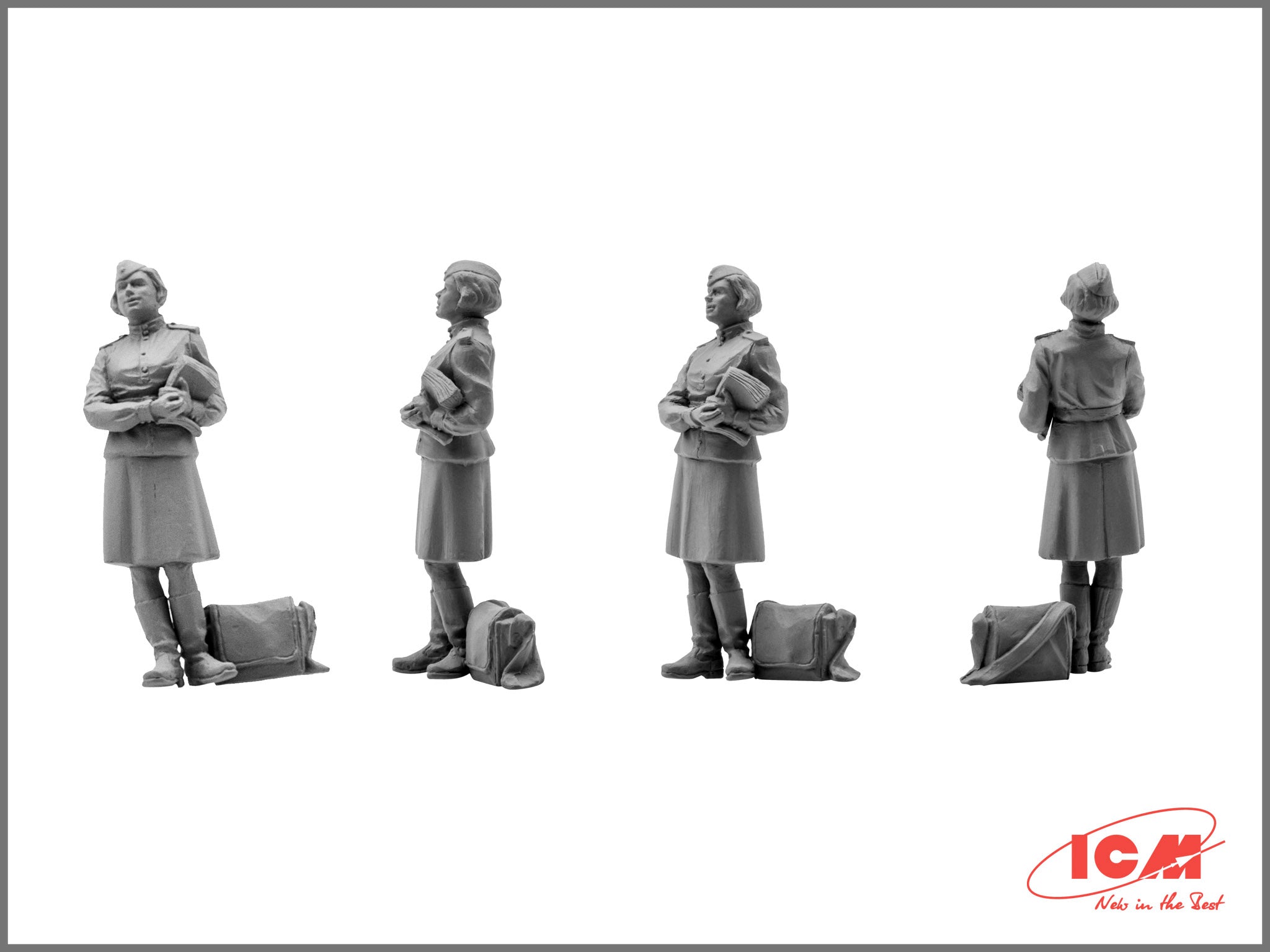 ICM 48084 Plastic model kit Scale 1:48 WWII Soviet Pilots and Technics 1943-1945