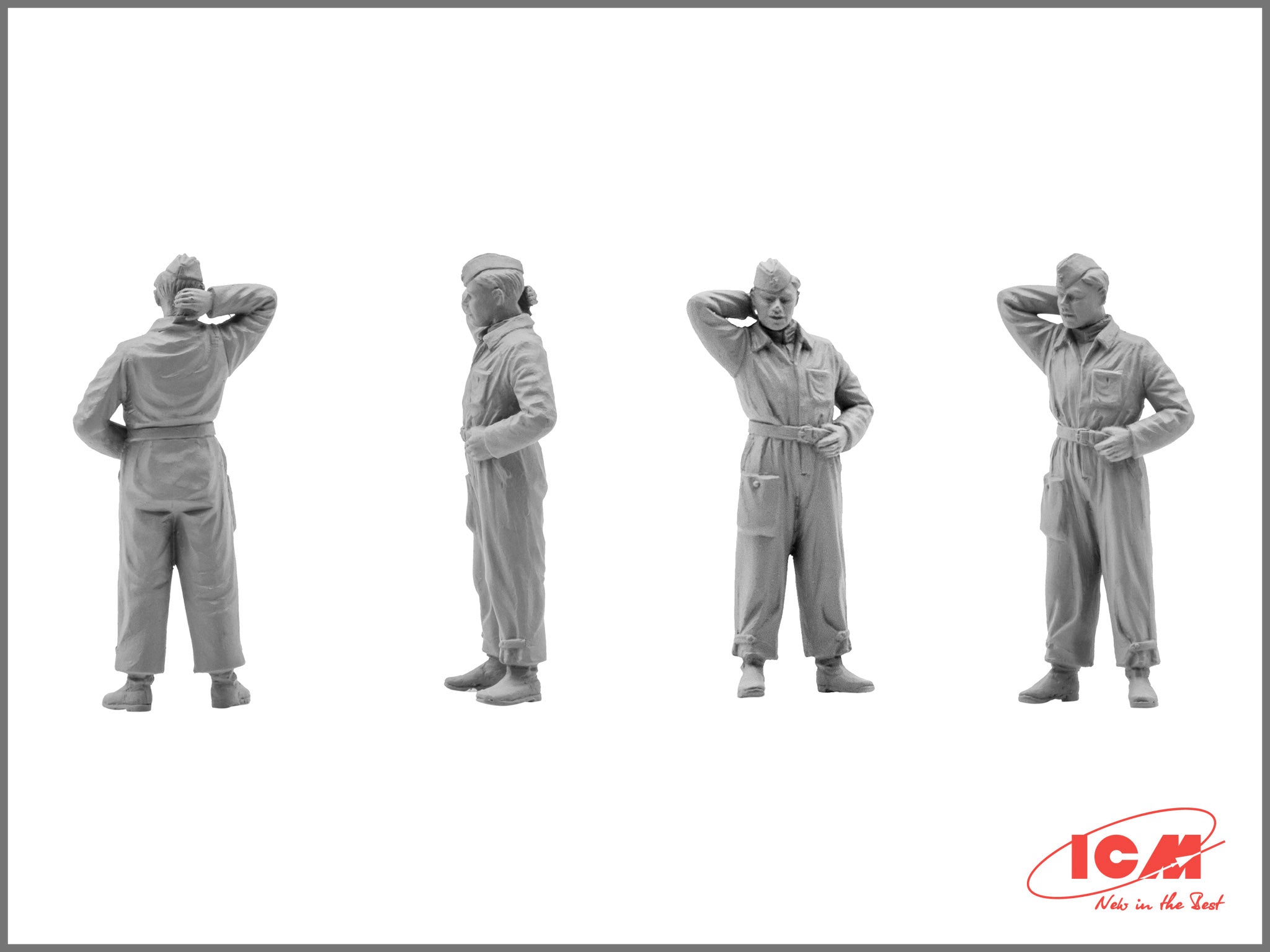 ICM 48084 Plastic model kit Scale 1:48 WWII Soviet Pilots and Technics 1943-1945