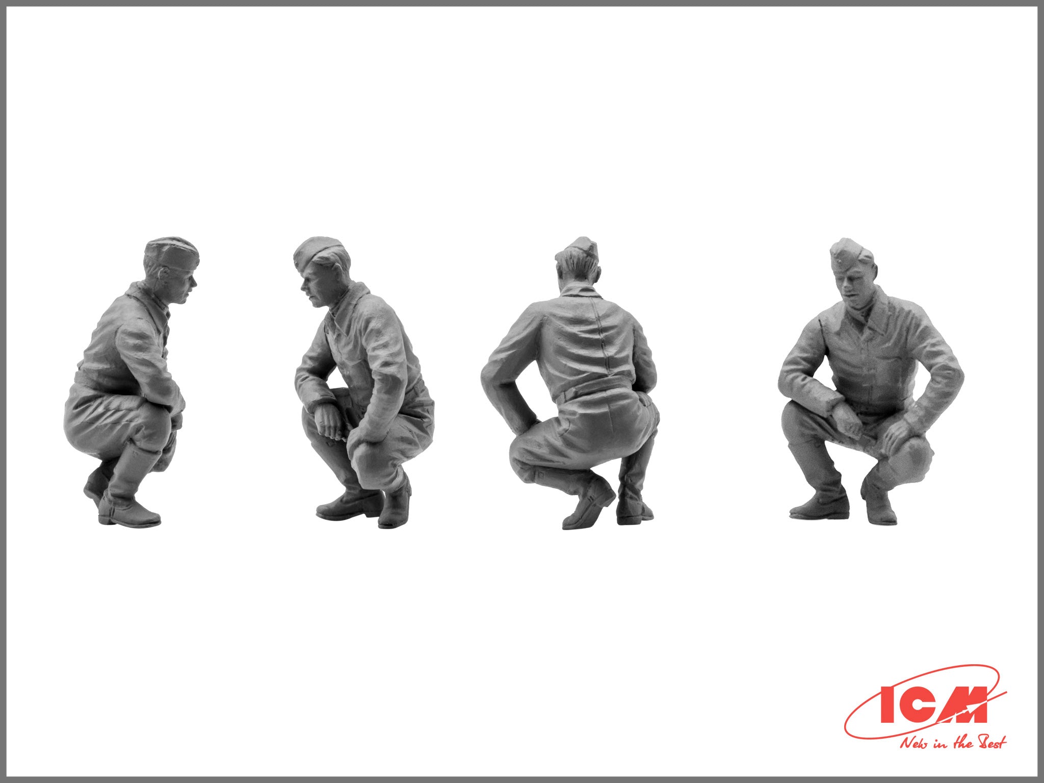 ICM 48084 Plastic model kit Scale 1:48 WWII Soviet Pilots and Technics 1943-1945