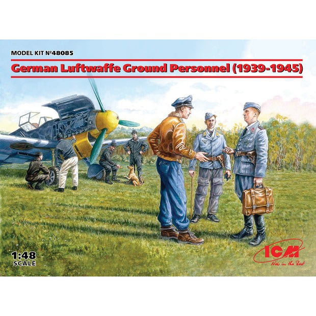 ICM48085 Plastic model kit 1:48 WWII German Luftwaffe Ground Personnel 1939-1945