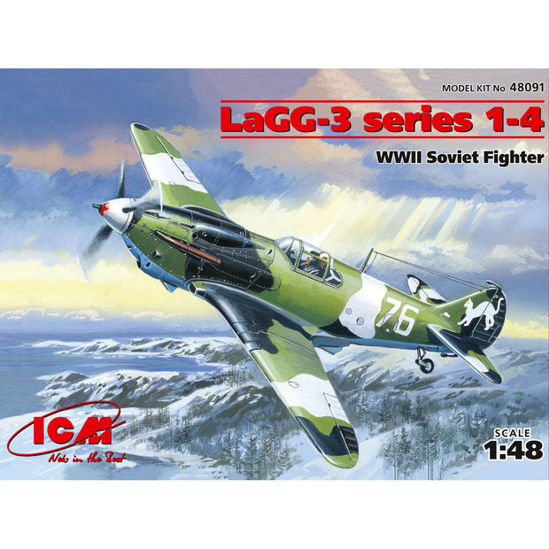ICM 48091 Plastic model kit aircraft 1:48 LAGG-3 series 1 WWII Soviet fighter