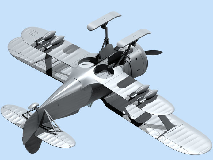 ICM48096 model kit aircraft 1:48 I153 WWII Soviet Biplane Fighter winter version