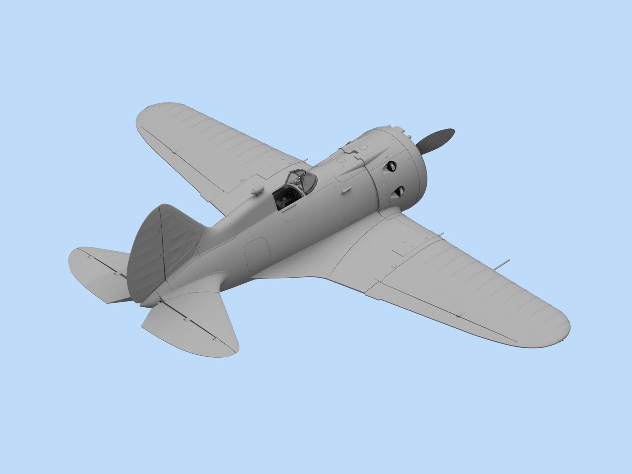 ICM 48097 Plastic model kit aircraft Scale 1:48 WWII Soviet Fighter I-16 type 24